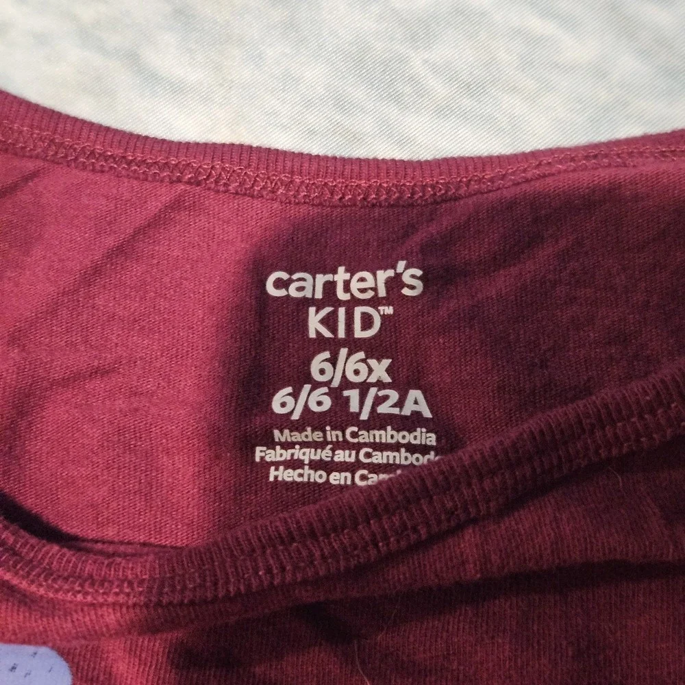 Girls Size 6 6X Long Sleeve Shirt Lot Carter's 365 Kids Best Sister Animals